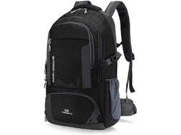 Mochila Impermeável De 60 Litros Para Caminhadas, Leve E Resistente, Para Homens E Mulheres (preta, 60l)