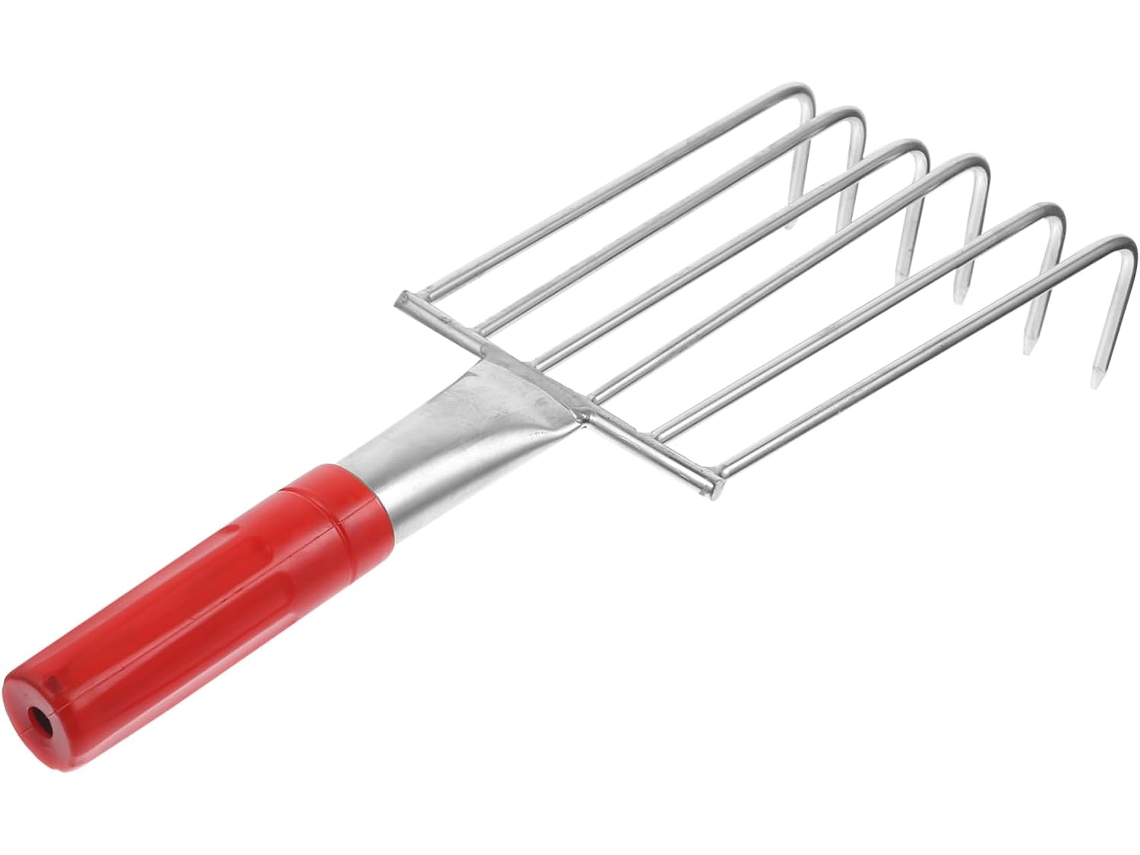 Ancinho De Mão Para Jardim, Ferramenta Leve Para Jardinagem Com Dentes, Ideal Para Soltar A Terra.