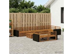 Vidaxl Conjunto De Sofás Para Exterior 9 Pcs