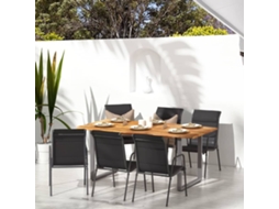 Cadeiras De Jardim 6 Pcs Aço E Textilene Preto Dkd Home Decor