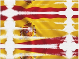 Manta de Flanela Ultramacia Phayah com Estampa da Bandeira Espanhola para Sofá Cama Sala Estar Escritório Paus