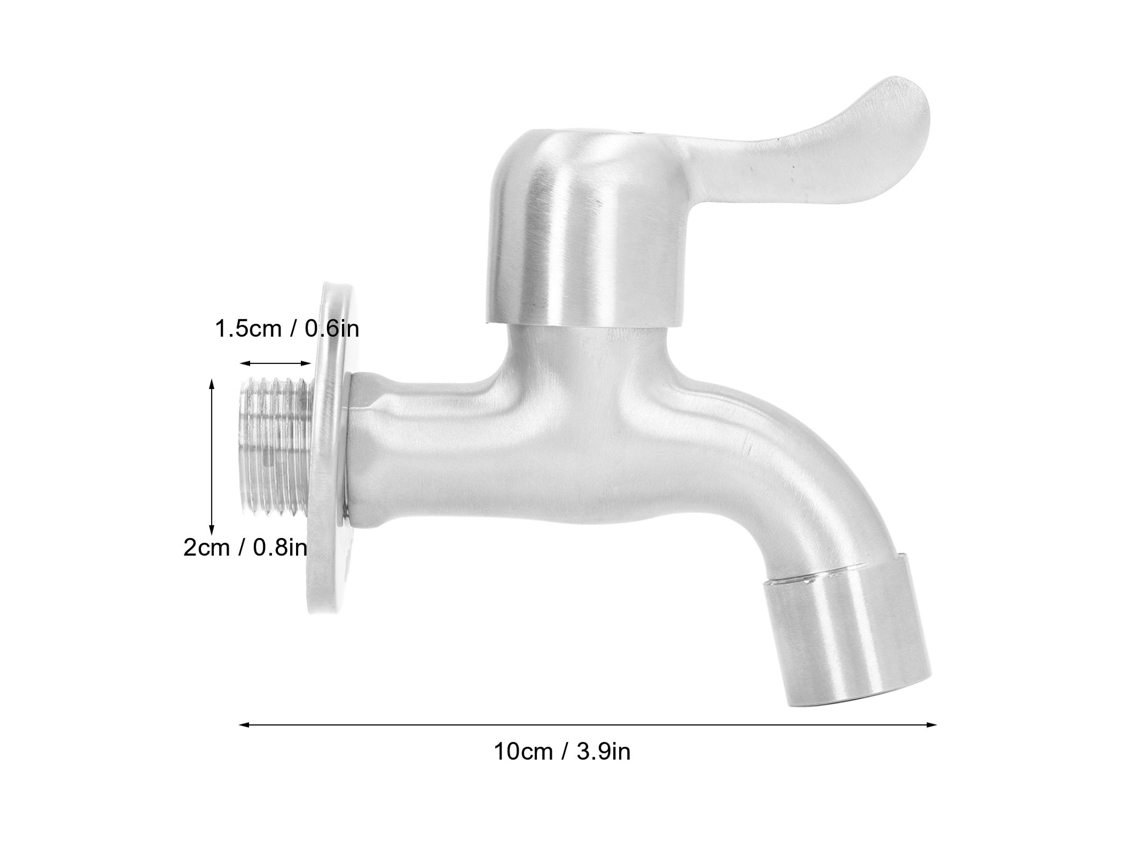 Laxiscreed Válvula De Torneira G1/2 Polegadas Dn15 Em Aço Inoxidável 304 Resistente