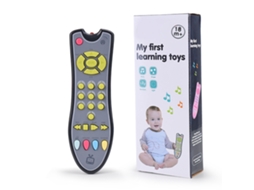 Mali brinquedo Controle Remoto Bebê Simulação Tv com Música Aprendizagem Inglês Educativo Cinza