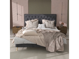 Cama 140x200 Cinza Encosto Macio Design Atual VOLTEDGE