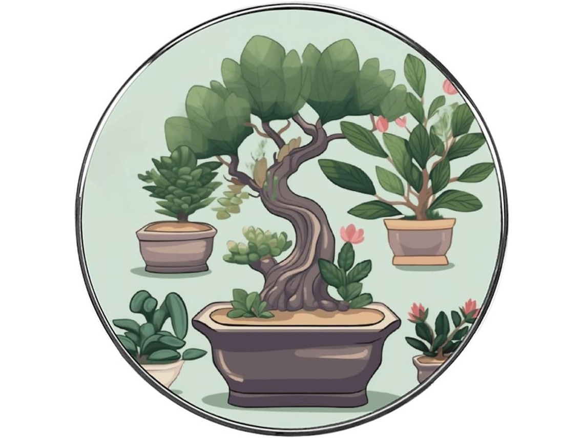 Ímã De Geladeira Bonsai Com Design Planta E Cores Vibrantes Feito Liga Metálica, Ideal Para Quadros Brancos, Armários