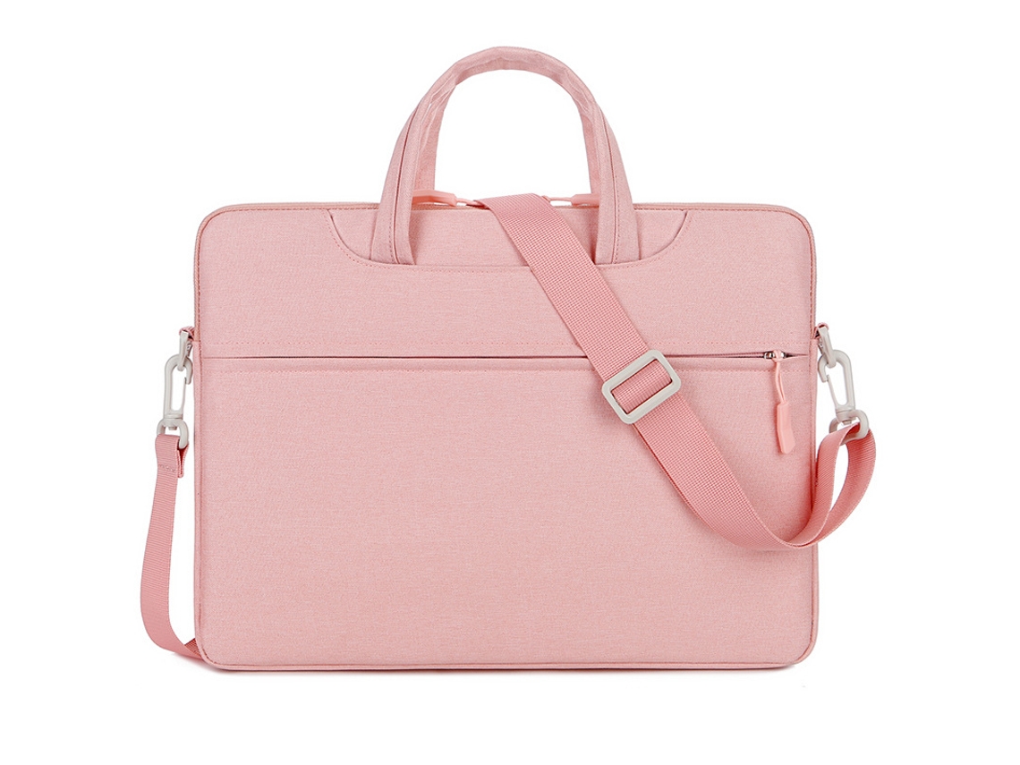 Bolsa Para Tablet E Laptop, Bolsa Com Forro, Alça De Ombro Rosa, Modelo 15,6 Polegadas Yunzii