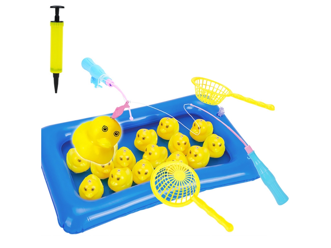 Mali brinquedo de Pesca Magnética Pato para Piscina Banho Infantil Inflável Educação Jogo