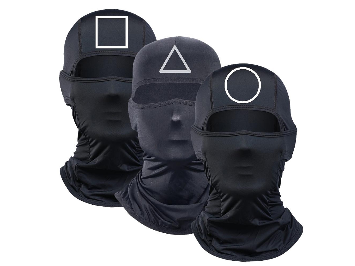 Máscaras Mali, balaclava, de tecido, respirável, de 3 peças, para moto, ciclismo, cosplay, acessórios