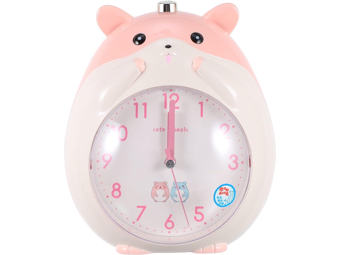 Despertador Com Luz Pretyzoom, Em Formato De Hamster, Para Meninos E Meninas, Com Mostrador Digital E Ponteiros Visíveis