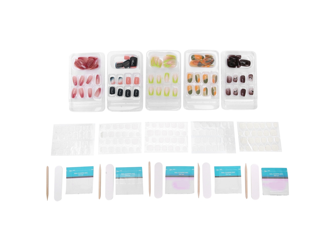 Puntas De Uñas Falsas Desmontables Reutilizables De Cobertura Completa Uñas Artificiales Press On