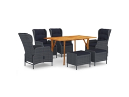Dining Set, Dining Sets Vidaxl Cinzeto Rattan / Vime (n/a)