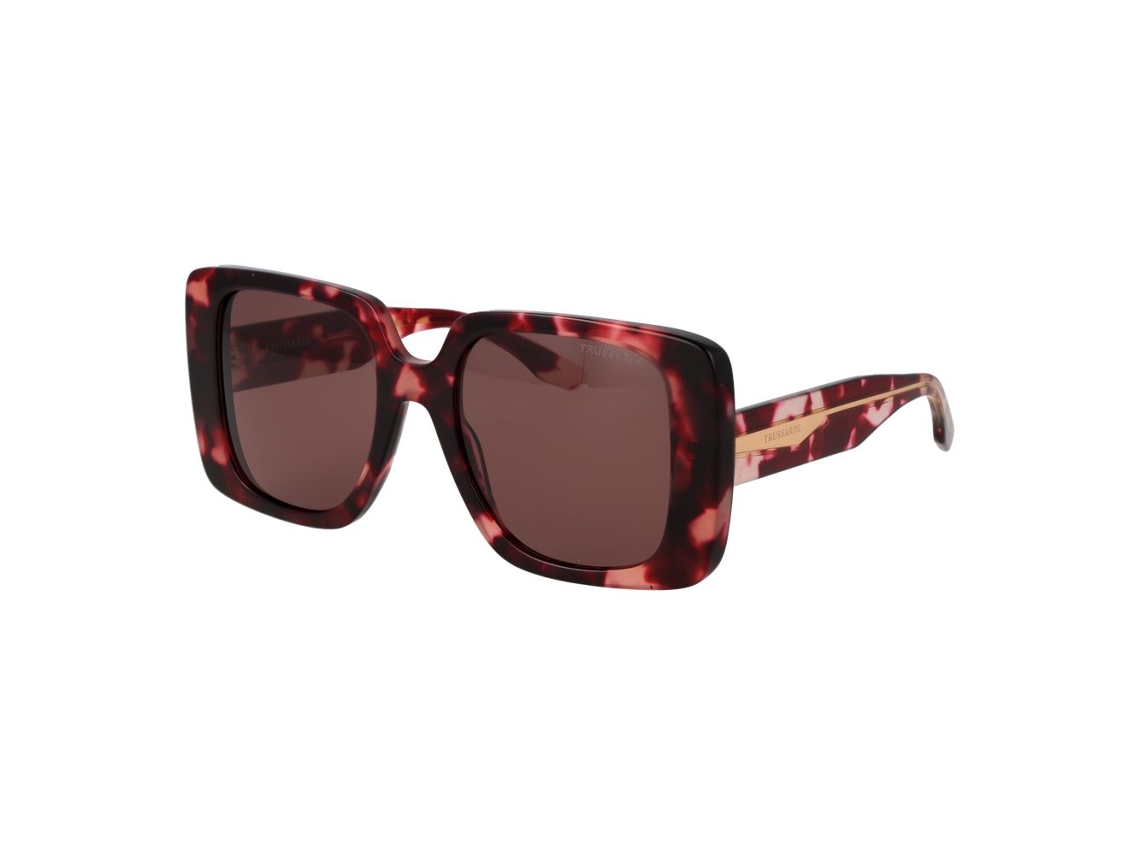 Óculos De Sol Trussardi Tsw9029 53g21 Para Mulher – Bordô
