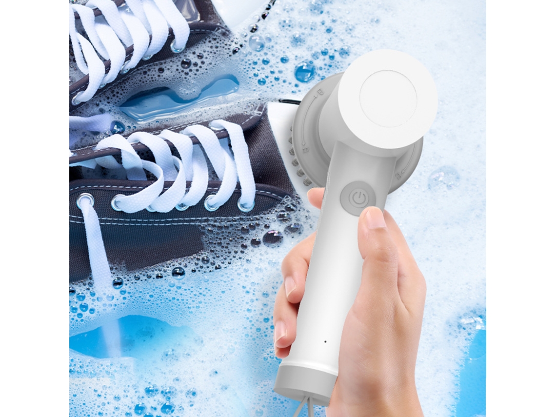 Electric Spin Scrubber (portable Cordless Rechargeable + With 4 Replaceable Cleaning Brush Heads) Eoocoo