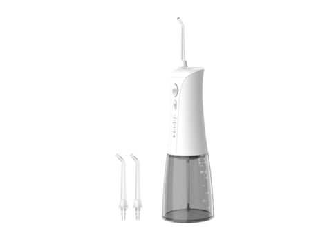 Irrigador oral elétrico portátil Baykar, limpeza profunda de longa duração, 4 modos, 335 ml, branco