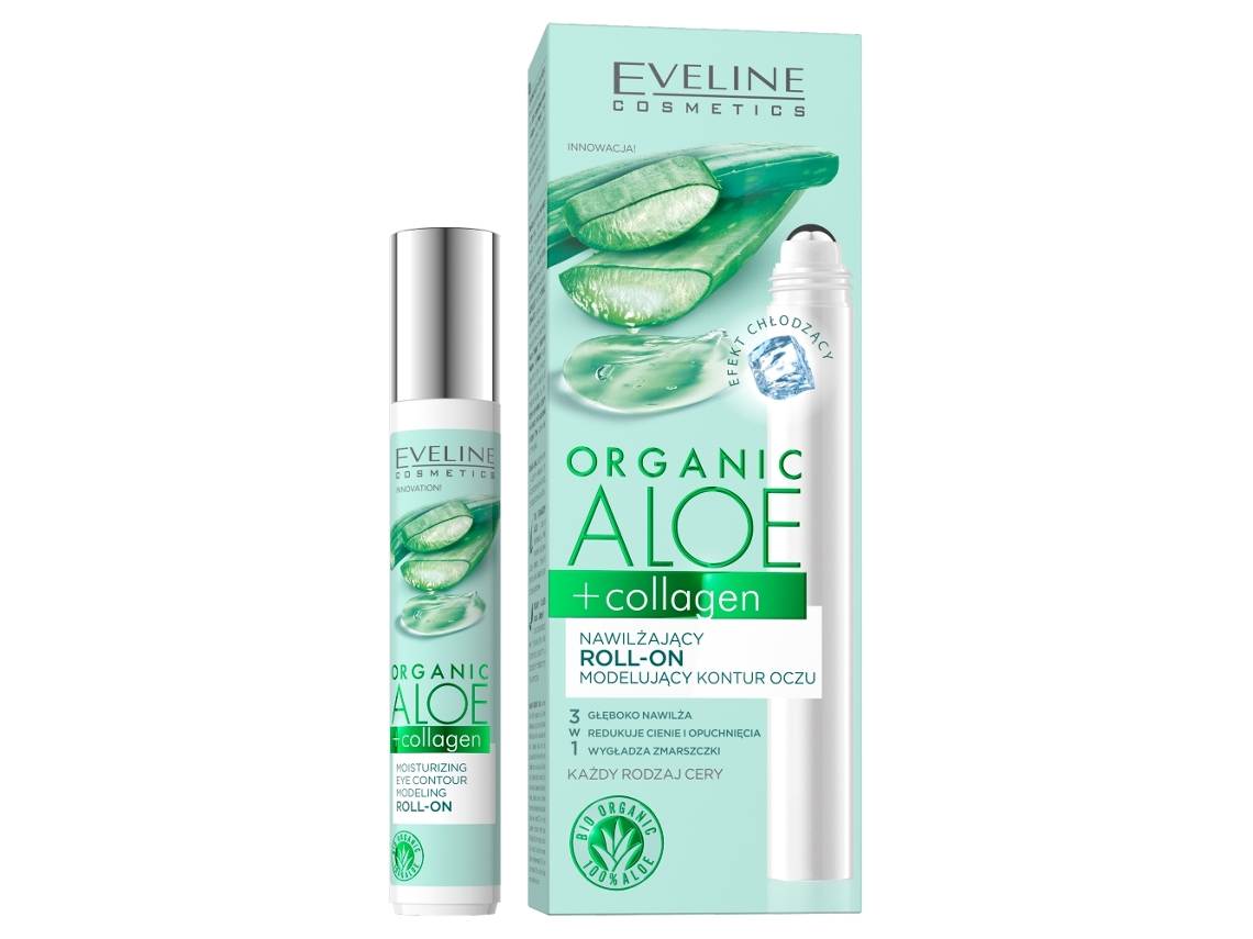 Aloe Collagen Hydrating Eye Roll On, 15ml Eveline Cosmetics