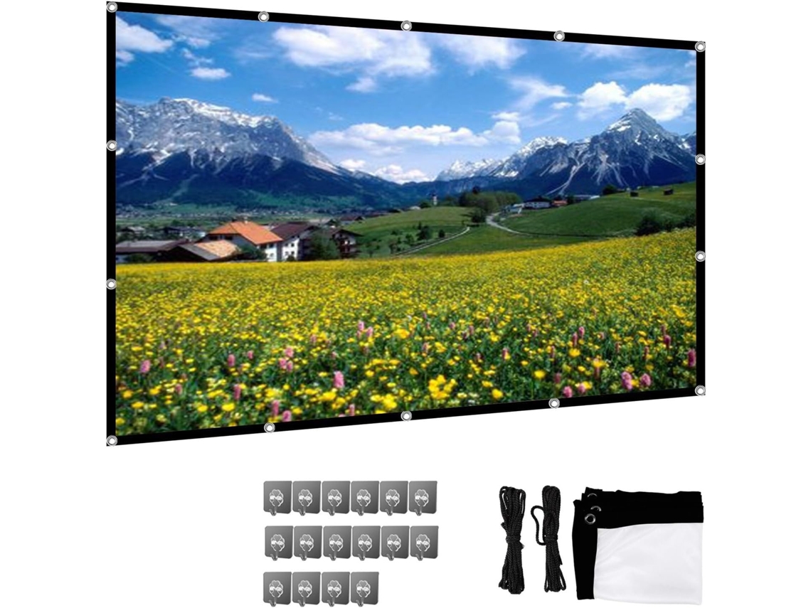 Tela de Projeção 200 Polegadas 16:9 4:3 Hd Portátil