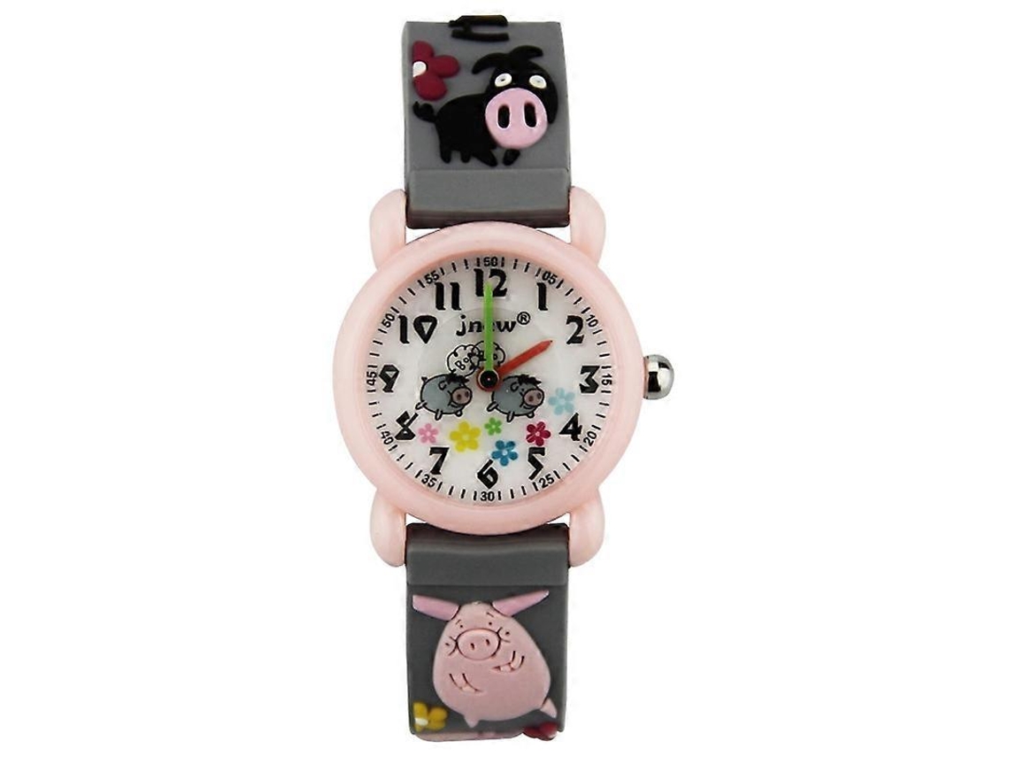 Jnew A335-86195 Relógio Infantil Fofo De Desenho Animado À Prova D'água Com Função De Hora E Movimento De Quartzo