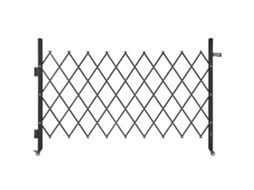 Portão de segurança dobrável simples Vevor 190 x 131 cm com trava e rodas