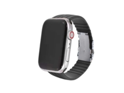 Bracelete Silicone Stripe Adaptável Apple Watch Series 7 45Mm Cinzento