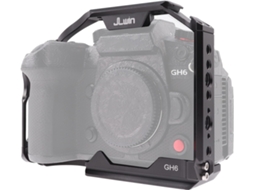 Gaiola Hersmay Gh6, Gaiola Completa Para Câmera Panasonic Lumix Gh6 Com Trilho Nato, Encaixe Para Sapata Fria E Placa De