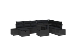 Maison Exclusive - Conjunto De Sofá De Jardim 11 Unid. Vime Pe