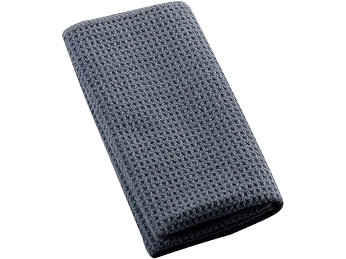 Toalha de limpeza automotiva ultra absorvente em microfibra ultrafina e texturizada.