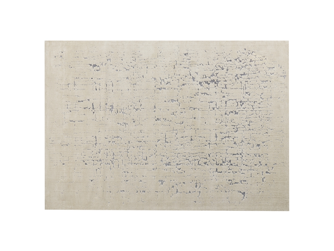Tapete Para Sala De Estar Moderna Beliani Nakus De Poliéster Creme Claro 160x230