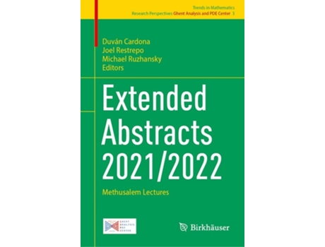 Livro Extended Abstracts 2021/2022 de Michael Ruzhansky e Karel Van Bockstal (Inglês - Capa Dura)