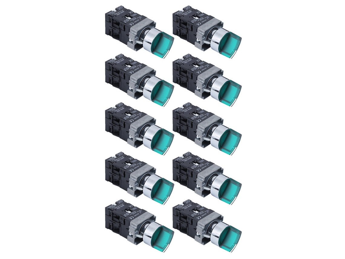 10pcs Interruptores De Botão Berm Normally Closed, Chave De Botão Ac220v/24v Modelo Bem-xb2-20xd 31