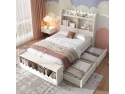 Cama Infantil 90x200 Com Gavetas Branca