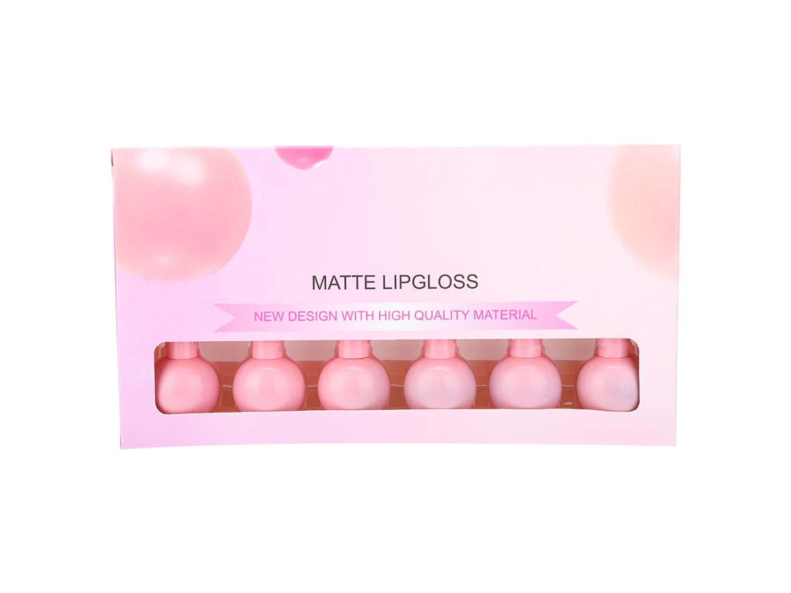 Conjunto de 6 Glosses Labiais Matte Hidratantes de Longa Duração - Ferramenta de Maquiagem Labial