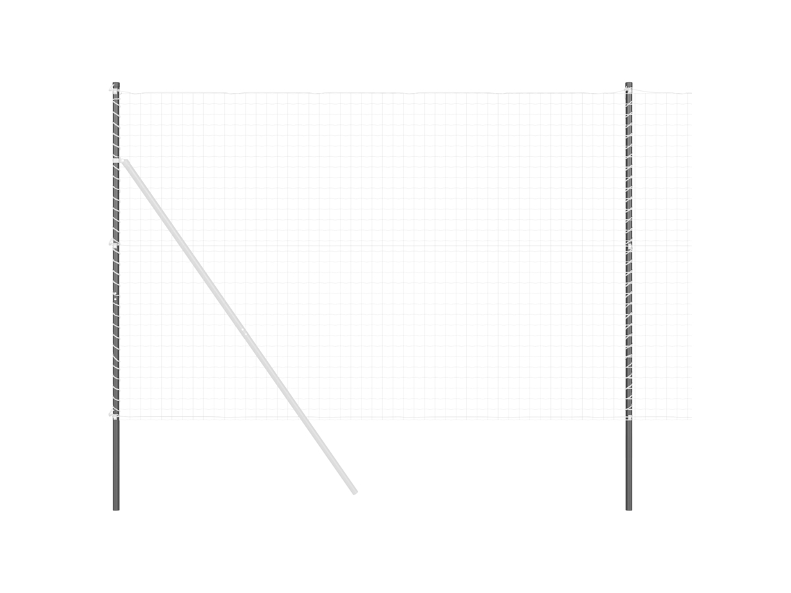Conjunto 2 Poste De Cerca Vidaxl Cinzento Aço (200 Cm)