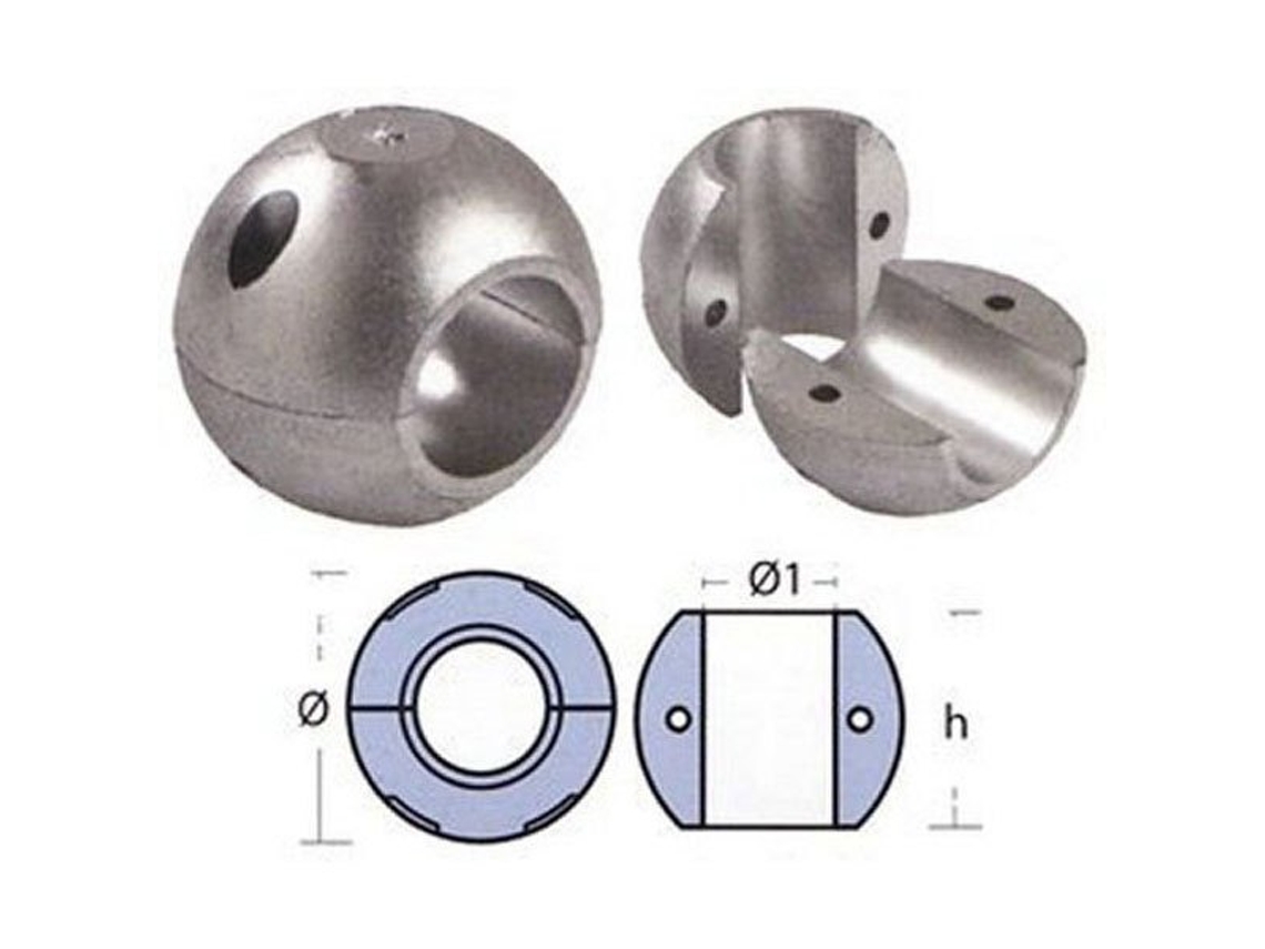Ânodo de Colarinho Curto Prateado 25 Mmtecnoseal