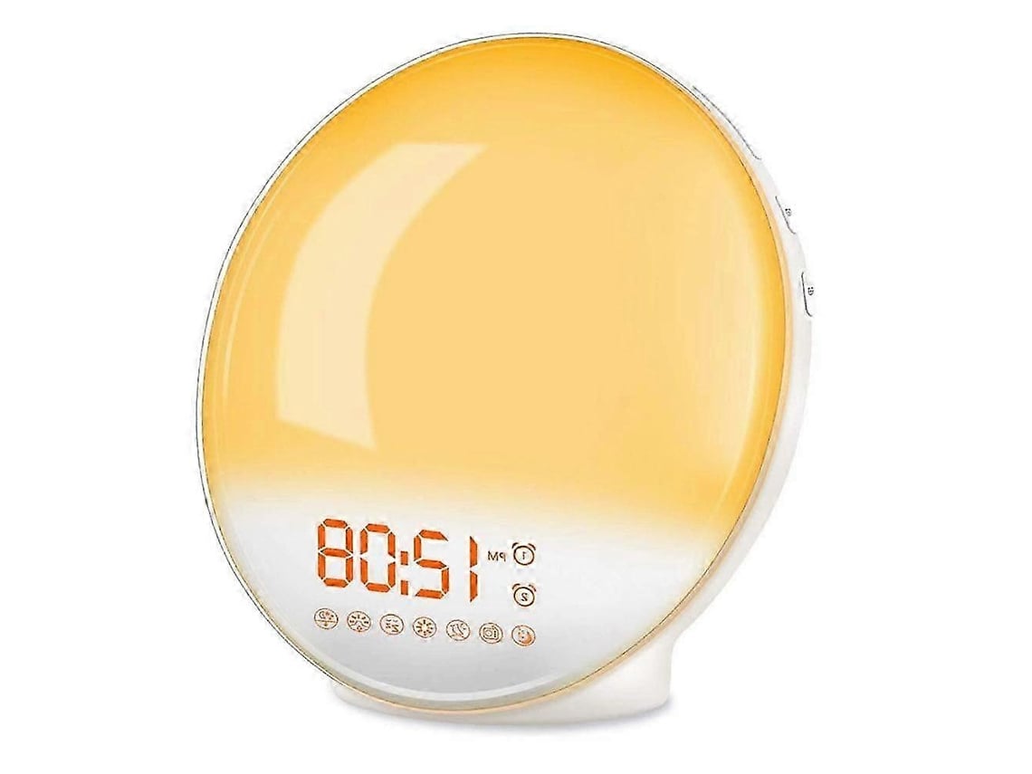 Simulated Sunrise Wake-up Alarm Clock Light