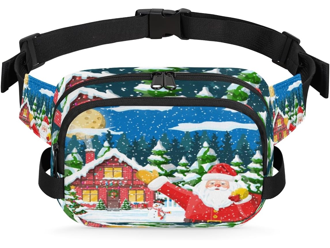 Pochete com Estampa Natalina para Mulheres 22 8 X 6 3 X 15 5 Cm Design Diy Pa Estampa Natalina