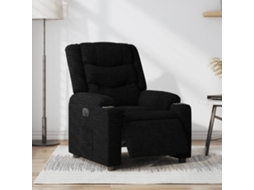 Vidaxl Poltrona Elétrica Reclinável Tecido Preto
