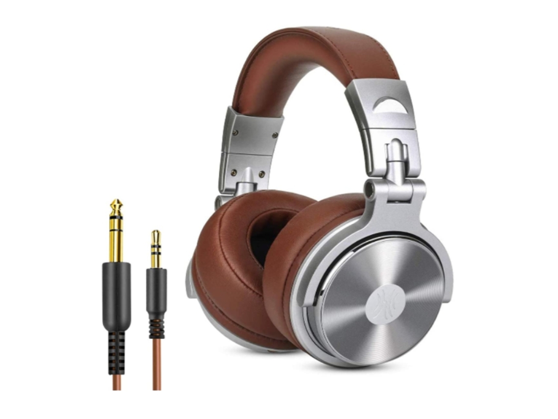 Fone Jogos Fio Hi-fi 50mm Neodímio Drivers 1/4-3.5mm Marrom
