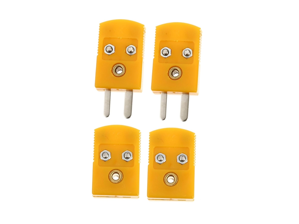 Conjunto De 4 Conectores De Termopar Tipo K Em Plástico E Metal