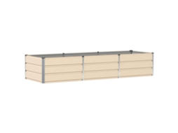 Conjunto 1 Vaso De Jardim Vidaxl Branco Aço (240 X 80 X 45 Cm)