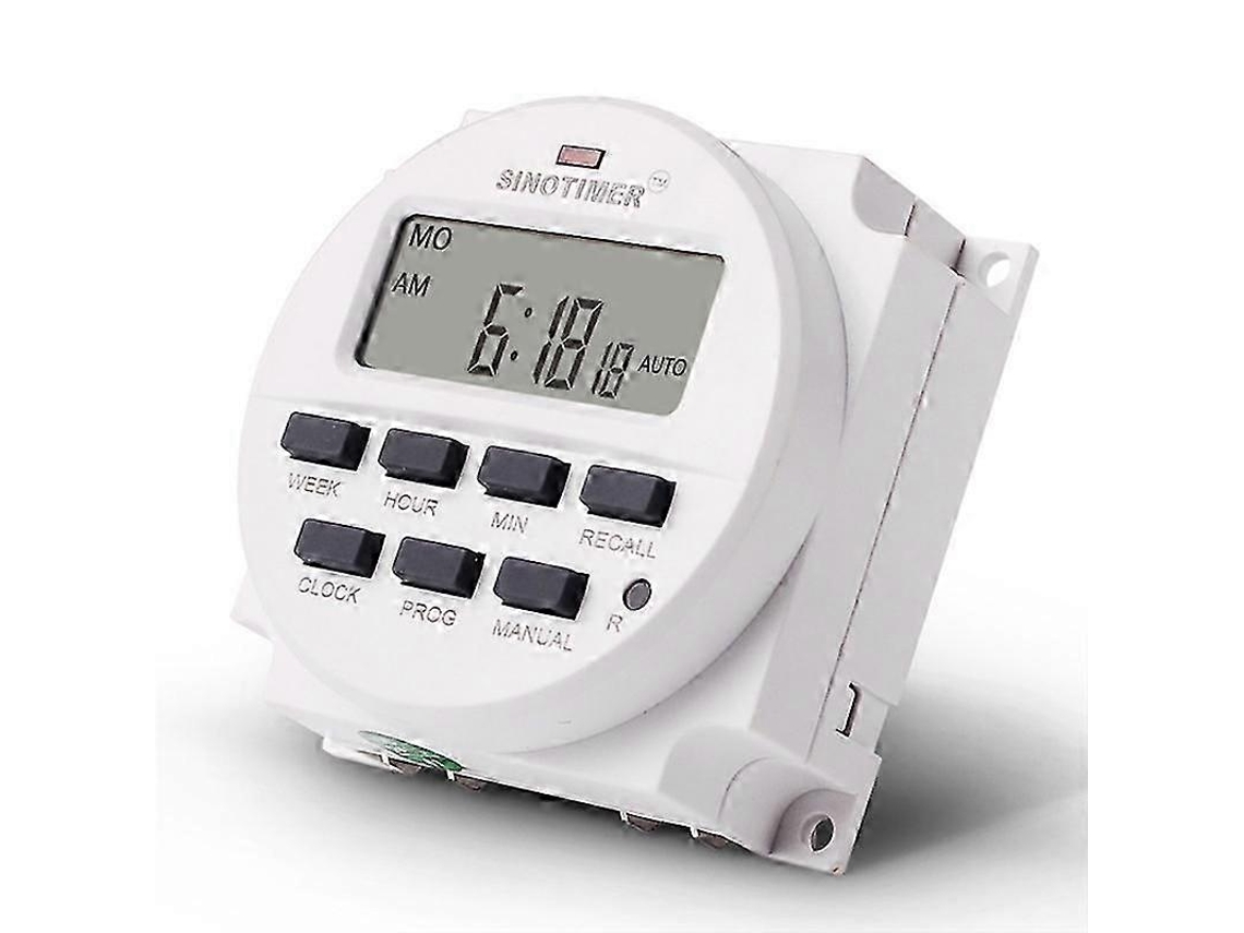 Temporizador, Lcd Digital de 1, 6 Polegadas, 220v Ac, Programável de 7 Dias com Relé Interno, Modelo Tm618n 2 AQUAFORGE