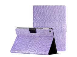 Capa Para Tablet Huawei Mediapad M5 Lite 10.1 Em Couro Com Textura De Crocodilo, Cor Sólida.