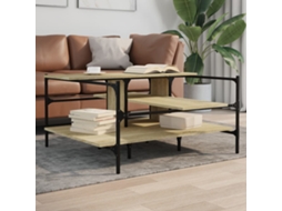 Vidaxl Mesa Centro 100x100x48,5cm Derivados Madeira De Carvalho Sonoma