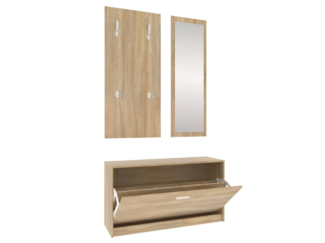 Shoe Cabinet Set, Shoe Cabinet Sets Vidaxl Marrom Madeira Processada (n/a)
