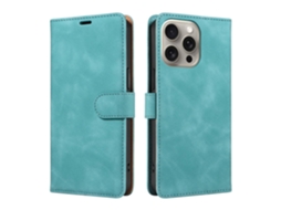 Capa Flip Antirroubo Em Couro Verde-mar Para Iphone 17 Pro.