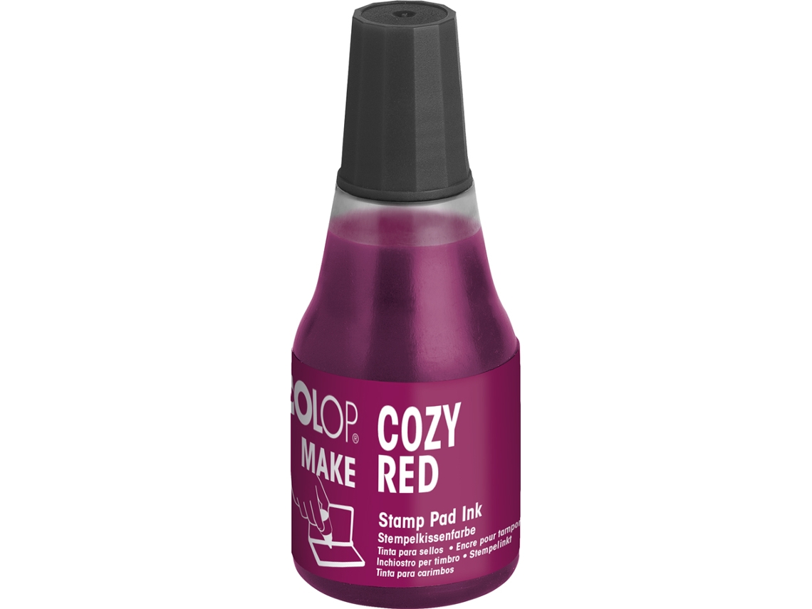 Tinta para Carimbo COLOP Make 25 Ml Vermelho Aconchegante