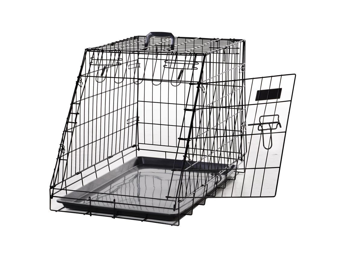 Transportadora de Cães Tamanho L, 77L x 47L x 55H cm, Metal Preto | S/MARCA