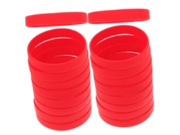 Conjunto de 48 Pulseiras de Silicone Vermelhas, Flexíveis e À Prova D Água, Ideais para Festivais, Aniversários e Desporto