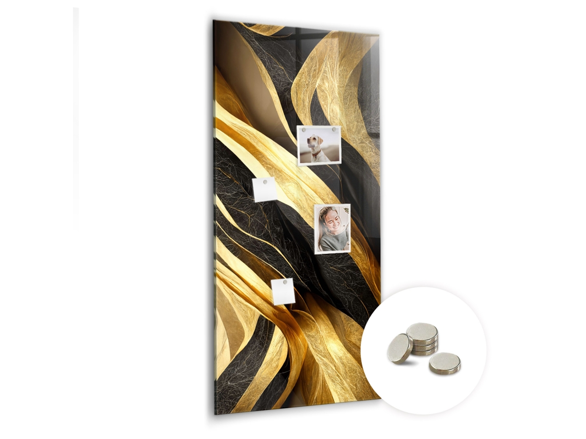 Lousa Magnética Linhas Abstratas Para O Escritório Espelharte (60x120 Cm)