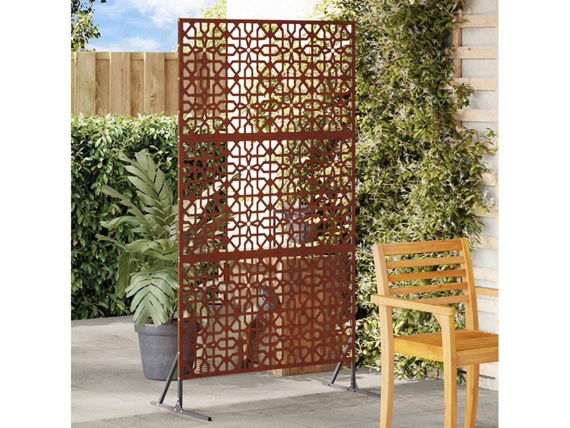 Vidaxl Protetor De Privacidade 100 X 50 X 180 Cm Aço Corten
