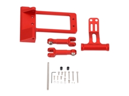 Mali suporte de Servo Rc 1/10 com Kit de Direção Hidráulica de Alumínio para Carro Rc Scx10 Iii Ar45p Peças Diy Vermelho